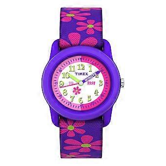 Montre élastique Timex Time Machines 29 mm à motif floral violet T89022