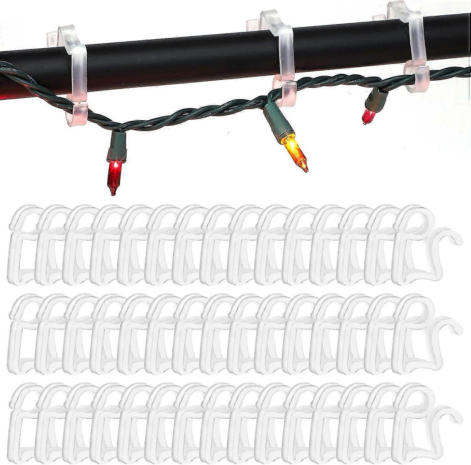 120 Pack Mini Gutter Hooks, Gutter Hooks, Plastic Hooks, Gutter Clips, String Lights, Christmas Hooks for Outdoor Decorative Lights