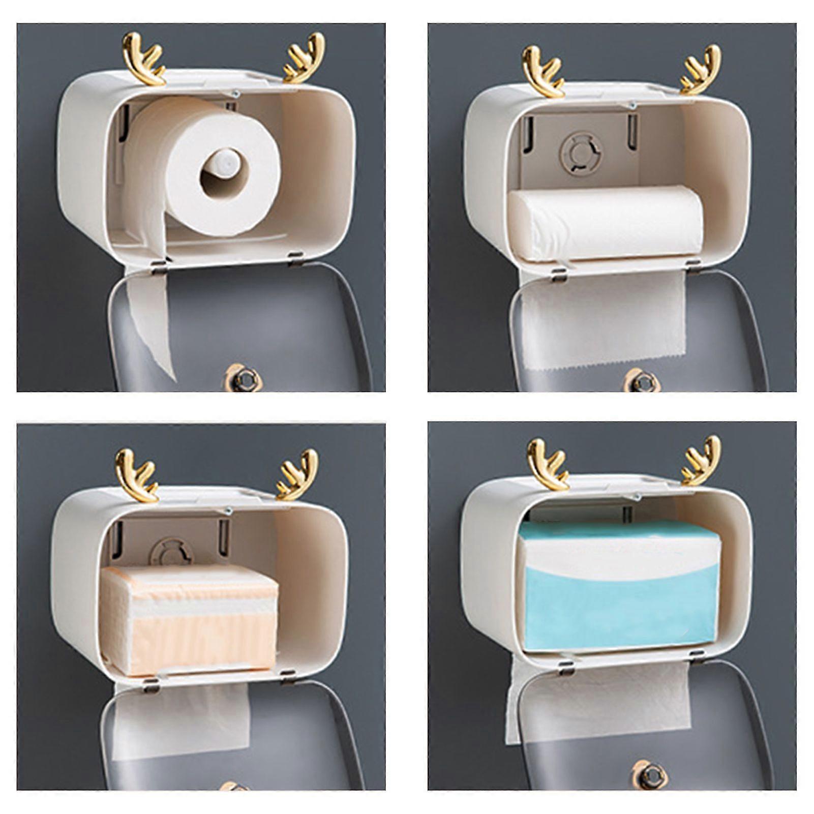 Adjustable Waterproof Wall-mounted Tissue Holder with Transparent Window