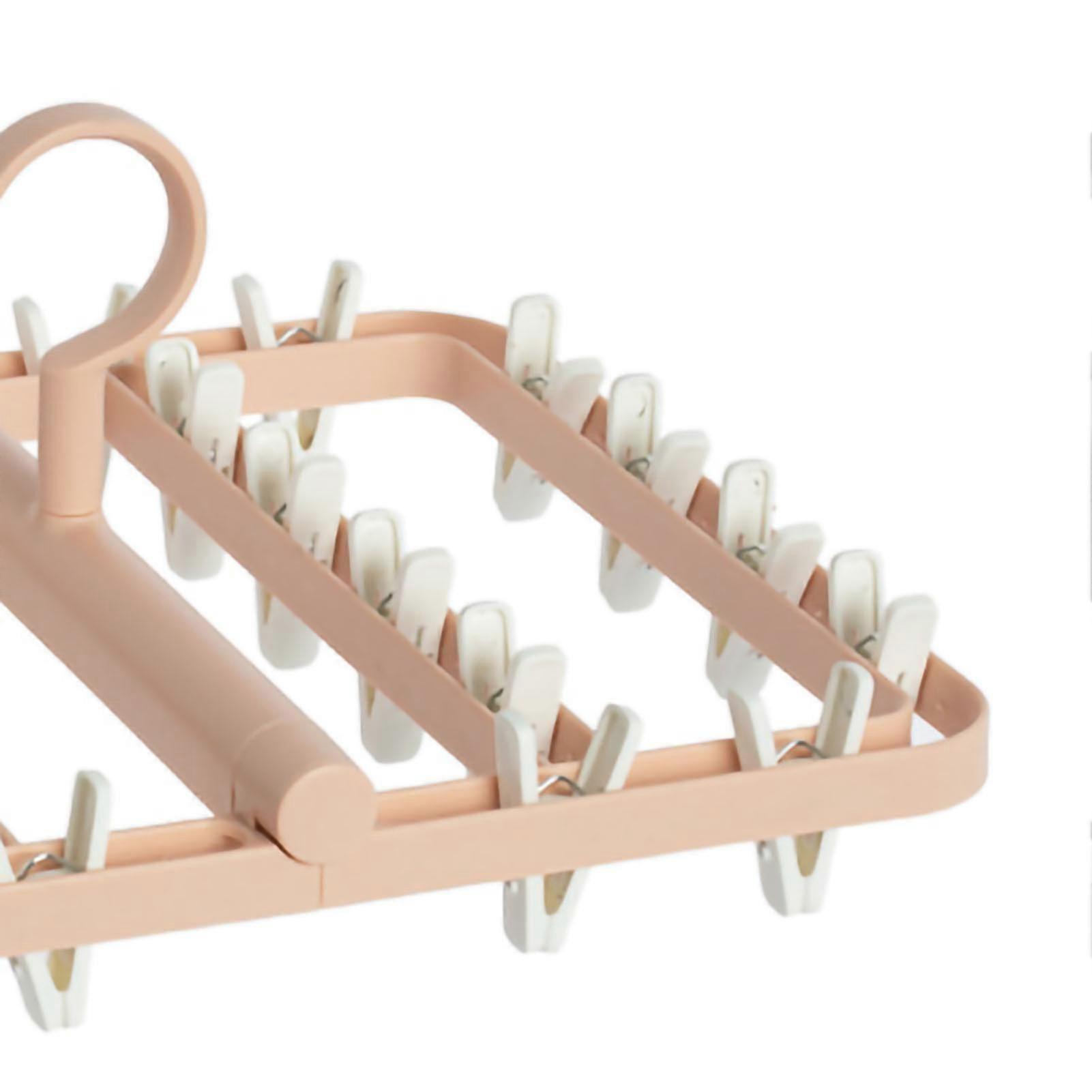 Foldable 24-Clip PP Drying Rack