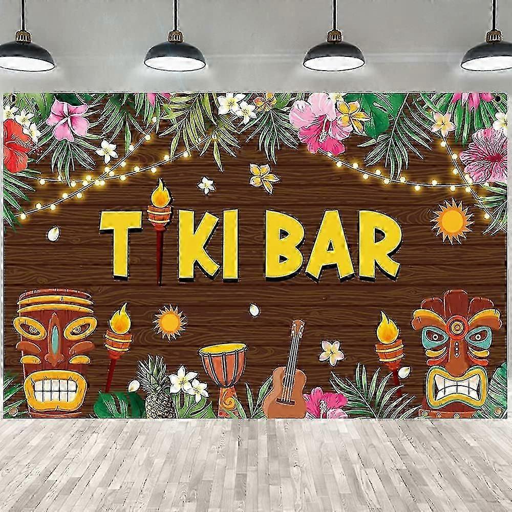 Tropical Tiki Backdrop Polyester Banner