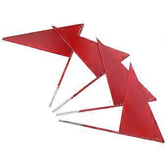 Track and Field Flag Iron Stick for School Sports Marker 4Pcs Red