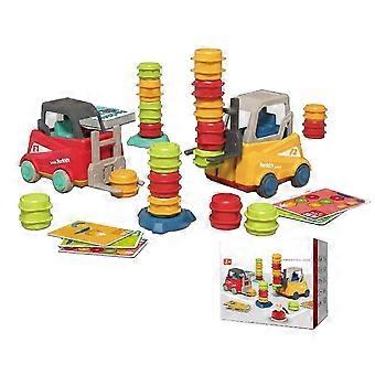 Forklift Transport Stacking Game 2 Player Tabletop Set Multicolor ABS Plastic for Kids Adults Family