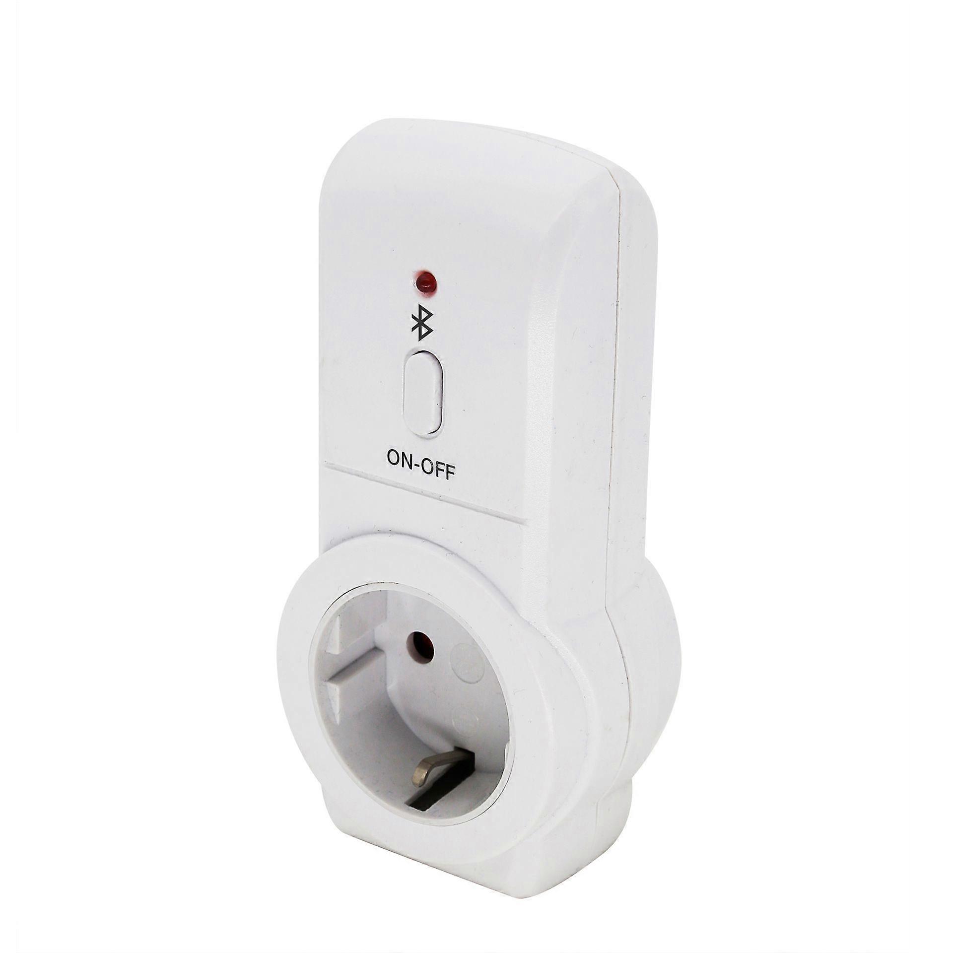 EU Plug Bluetooth Wireless Remote Control Socket, 16A Single Outlet, White Home Switch