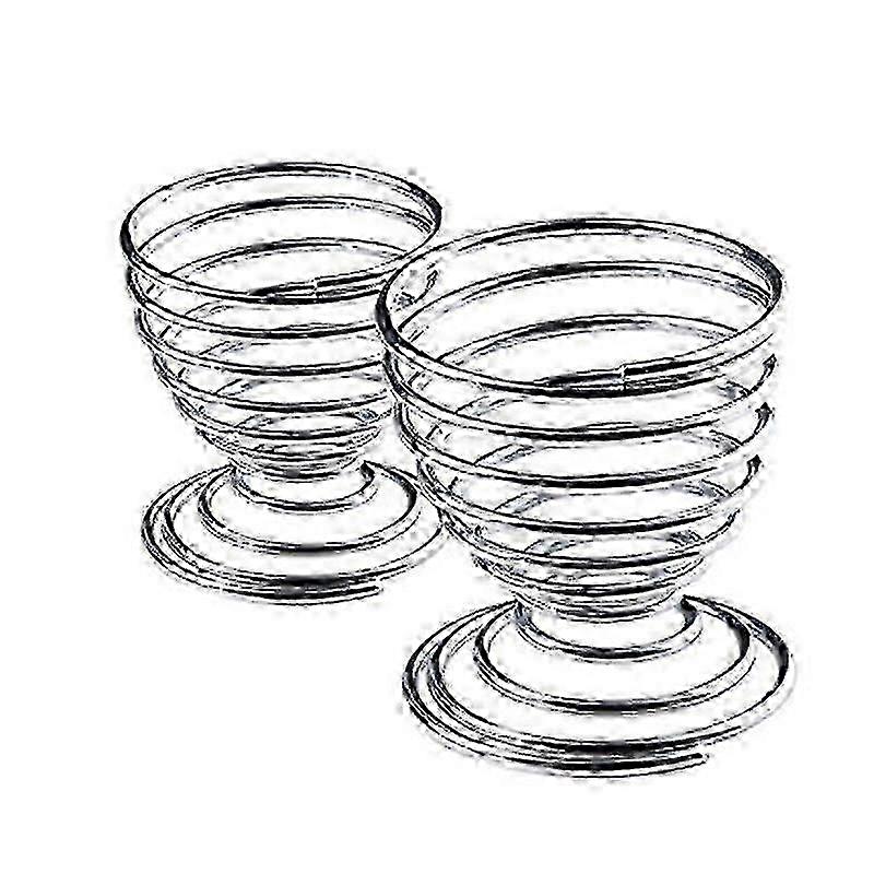 Spring Loaded Stainless Egg Holder Set