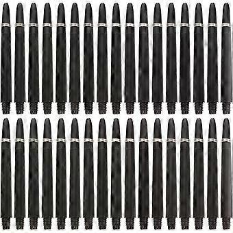 50 Sets Ba Thread Nylon Darts Shafts Replacement Stems Black