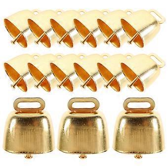 Metal Animal Bells Cow Bells for Anti-Lost Use 45Pcs Golden Set