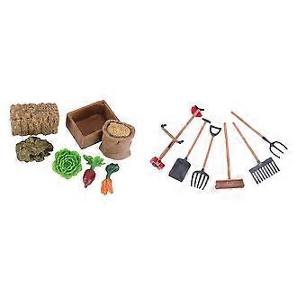 Simulation Farm Tool Model Set Farm Decoration for Decor 39Pcs
