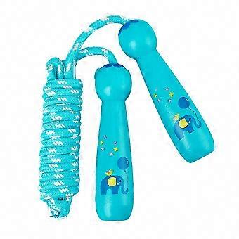 Enhances Coordination Wooden Handle Jump Rope for Kids, Durable Cotton Braided Skipping Rope with Ergonomic Design