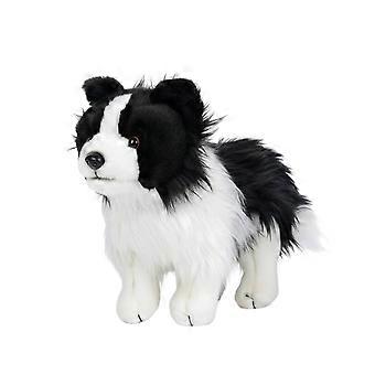 Border Collie Stuffed Dog Fuzzy Border Collie Stuffed Toy Huggable for Children