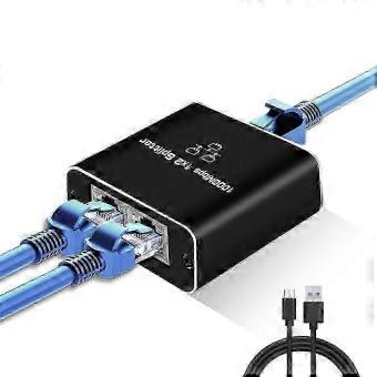 5-Port-Gigabit-Ethernet-Switch mit USB-Stromkabel, 1000-Mbps-Ethernet-Splitter, der ein Signal in 4 Ausgänge aufteilt, kompatibel mit Cat 5/5E/6/7/8 – Gut.