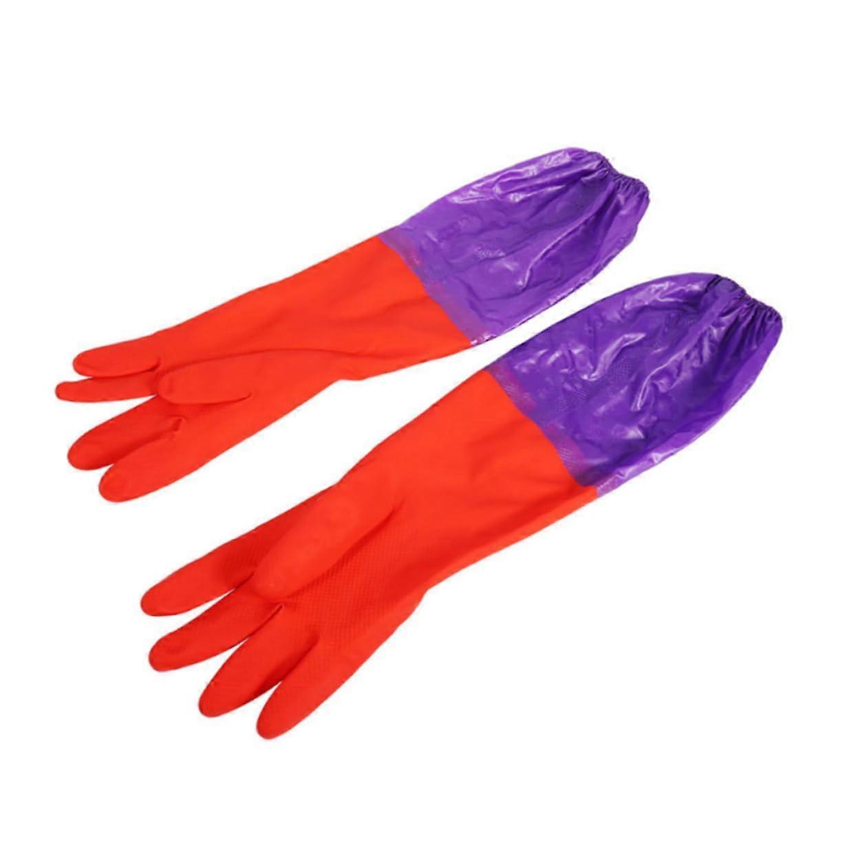 Flexible-Cuff Waterproof Dishwashing Gloves
