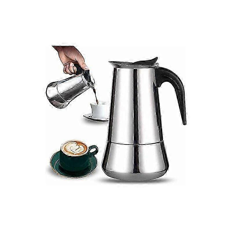 12-Cup Stainless Moka Pot Induction