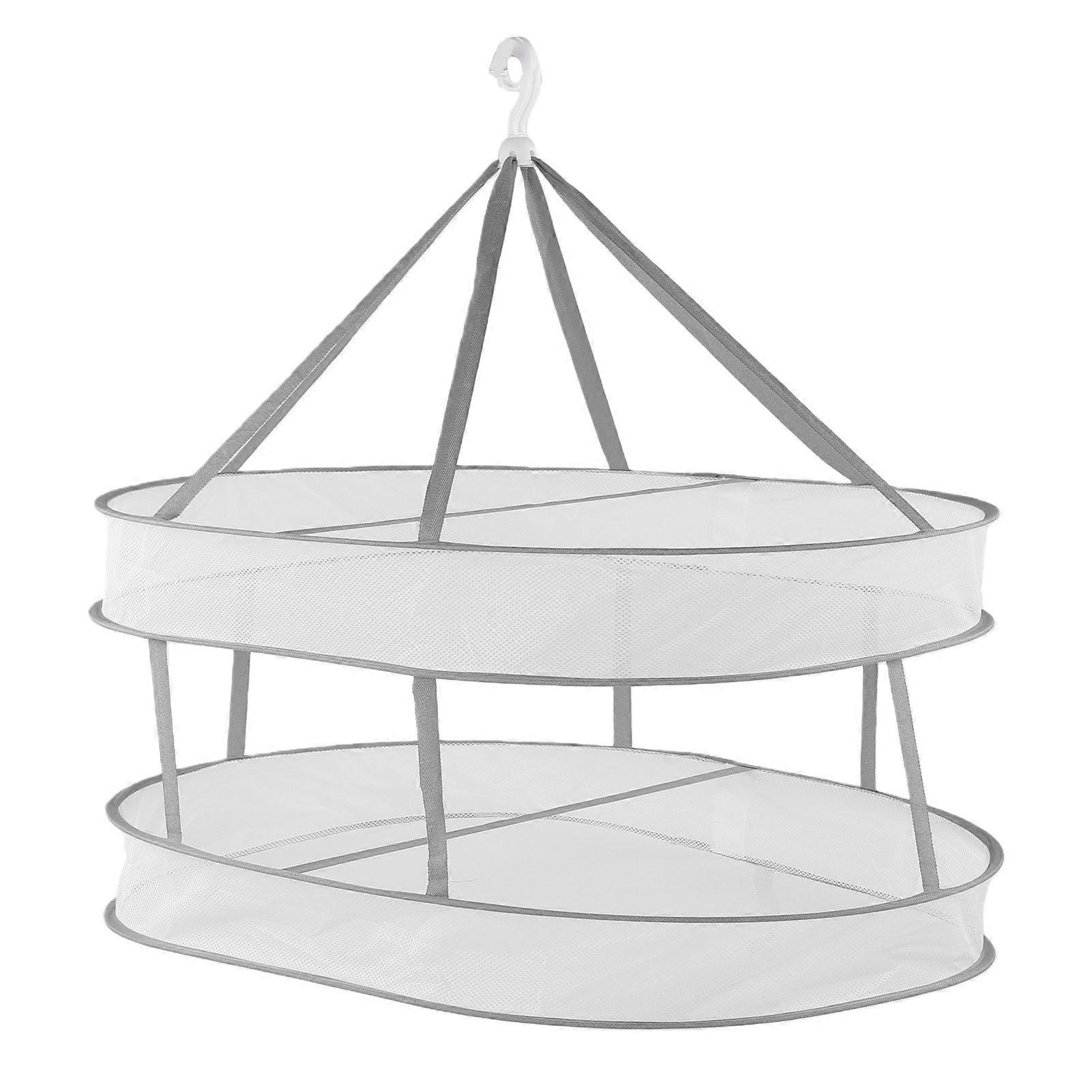 Mesh Clothes Drying Rack Space Saving Versatile Folding Mesh Laundry Hanging Dryer with 360 degrees  Rotatable Hook for