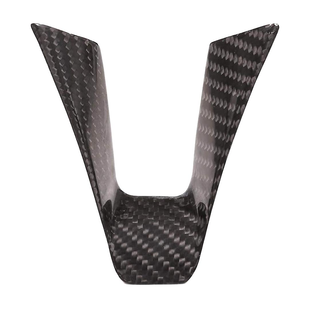 Steering Wheel Decoration Frame Cover for Stelvio 2017 2018 2019 Accessories, ABS Carbon Fiber