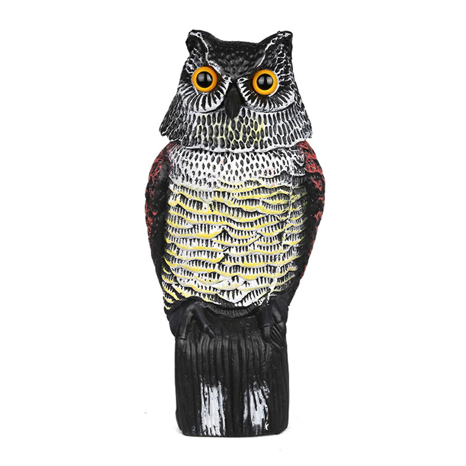 Artificial Owl With 360 Rotating Head Waterproof Pe Realistic Owl Decoy Statues