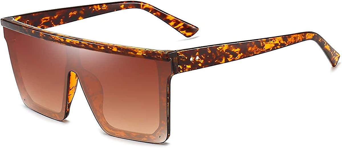 Square Oversized sluneční brýle pro ženy Muži Móda Flat Top Big Black Frame Shades Ubiuo