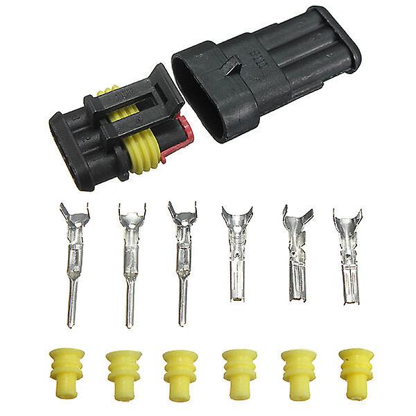 Waterproof 3-pin Car Electrical Wire Connector Plug - Sealed And Durable
