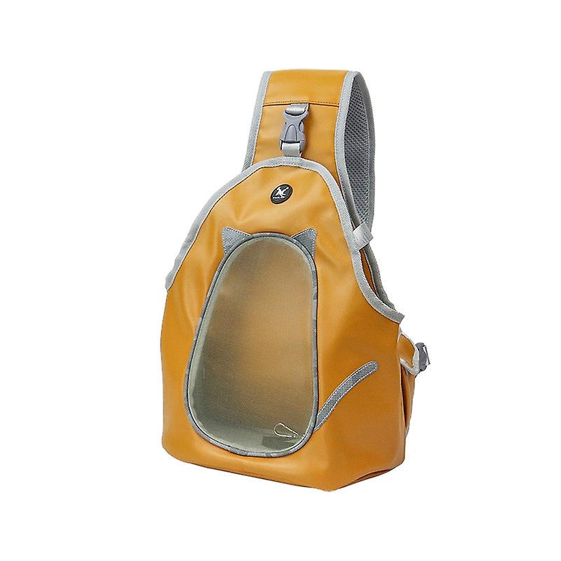 Pets Carrier Foldable Chest Bag, Specification: S Orange Brown