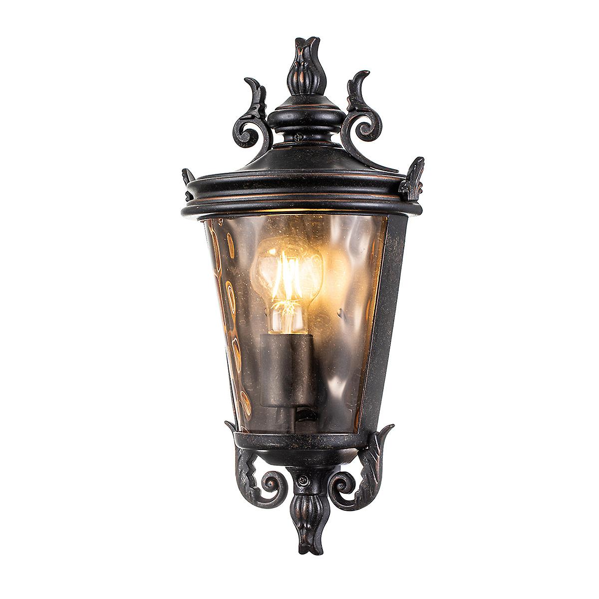 Baltimore Outdoor Wall Lantern Weathered Bronze, IP44