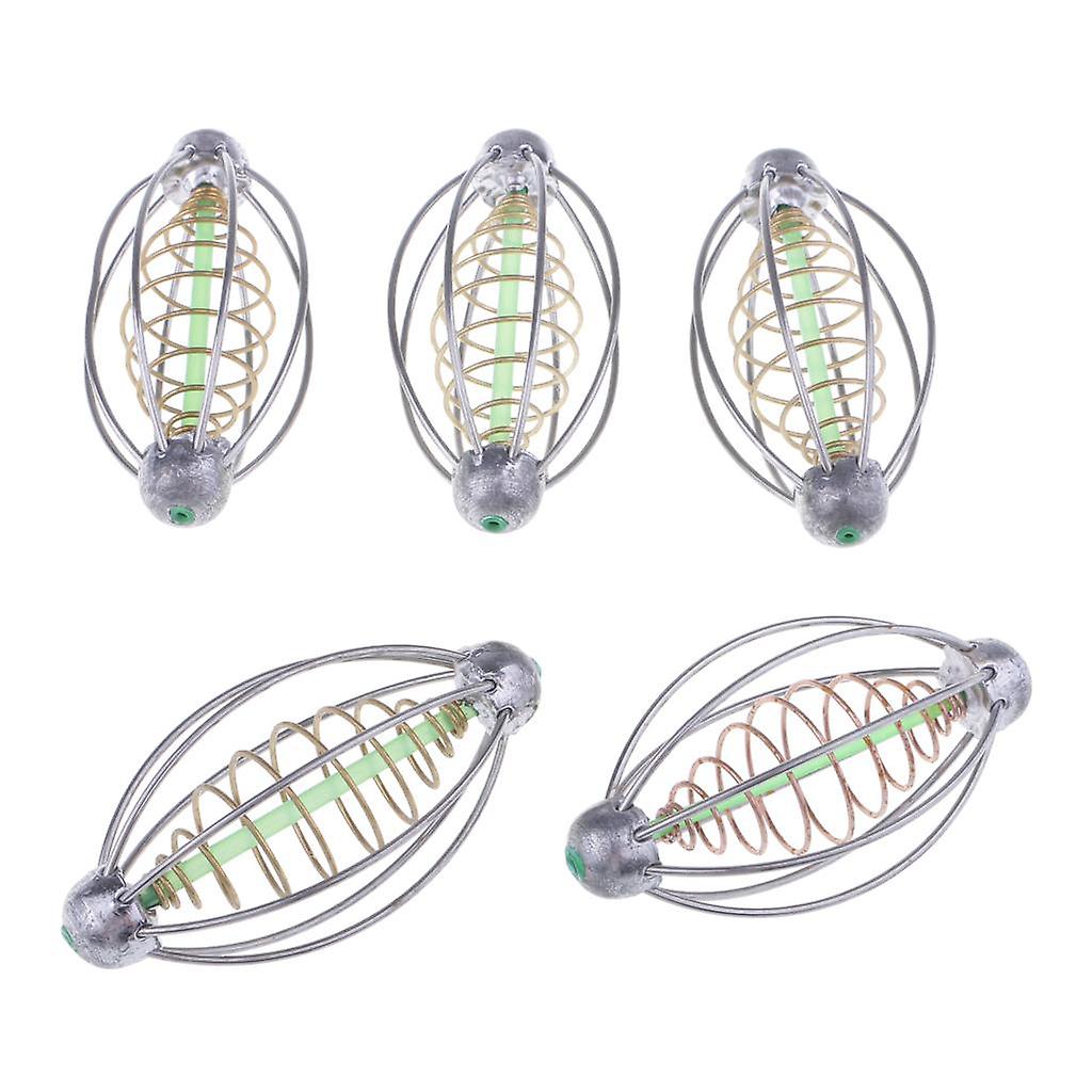 Fishing Baits Cage Spring Lure Inline Hanging Feeder 47g  with spring