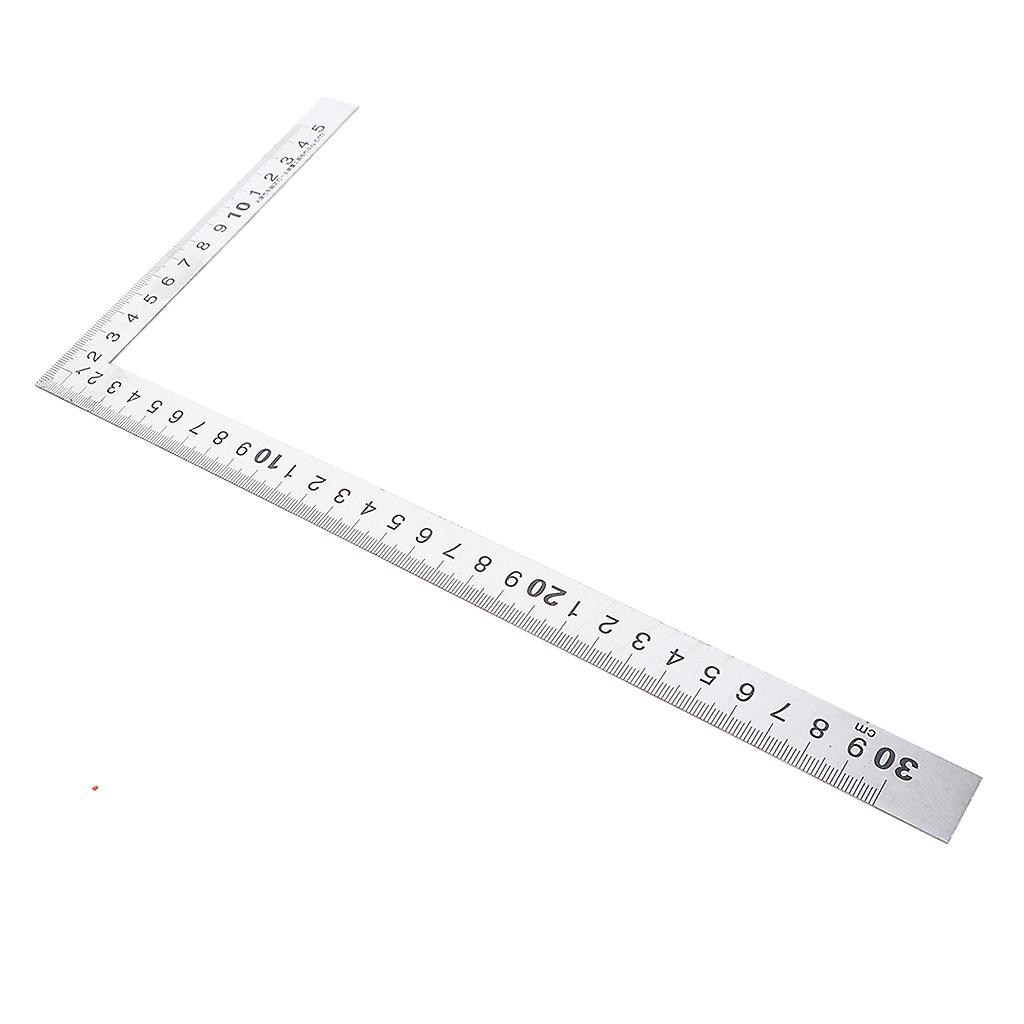 Square Stainless Steel Measure Ruler Engineer Carpenter Woodwork Tool