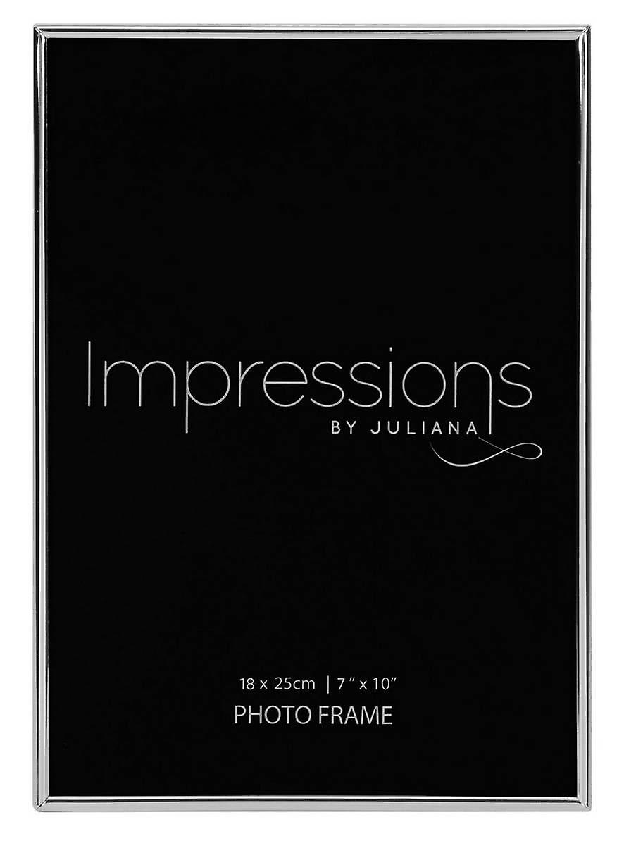 Juliana Silver Plated Oblong Thin Photo Frame 7 x 10 - Silver