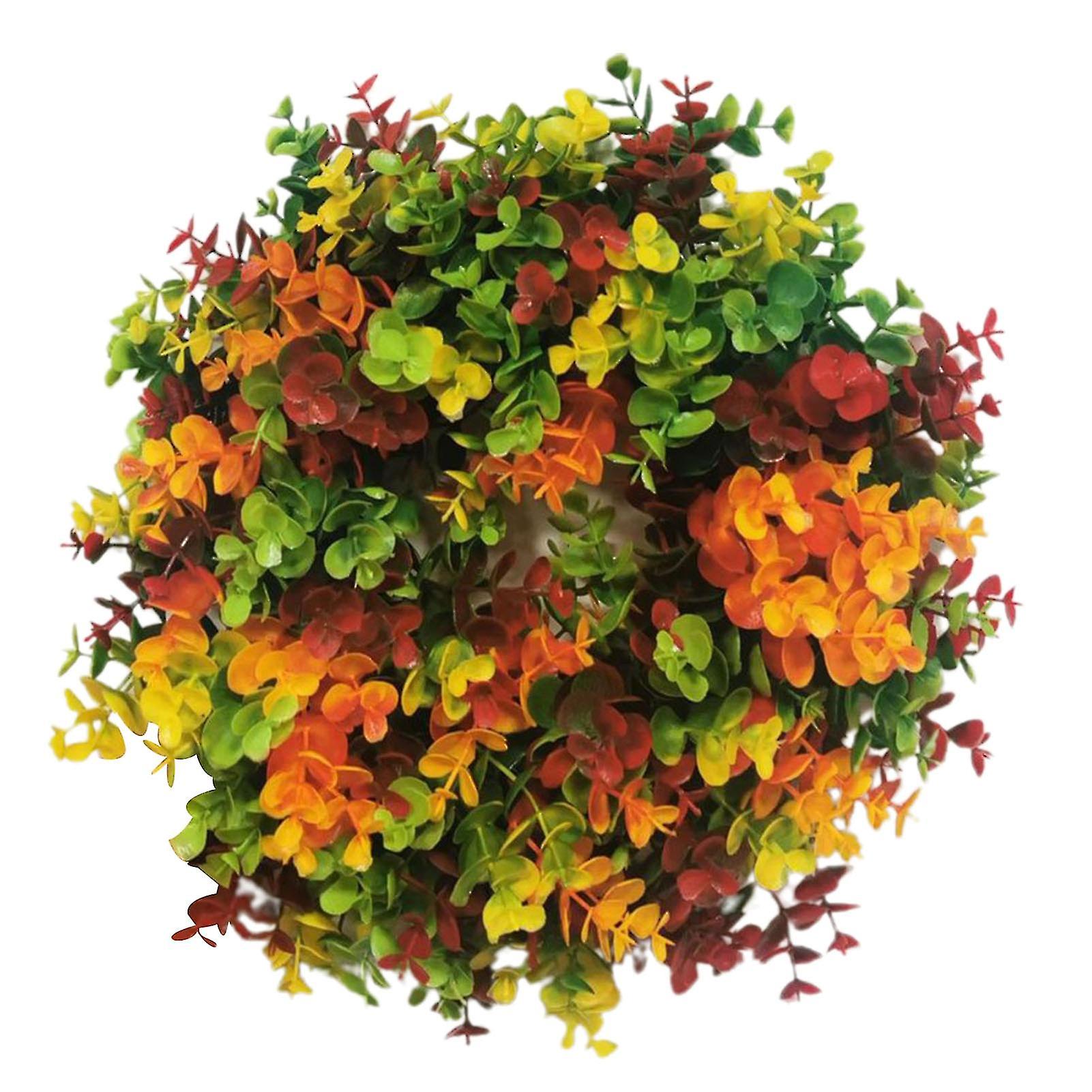 Autumn Wreath Rustic Widely Applied No Withering Rural Fall Eucalyptus Farmhouse Wreath For Front Door Kaesi