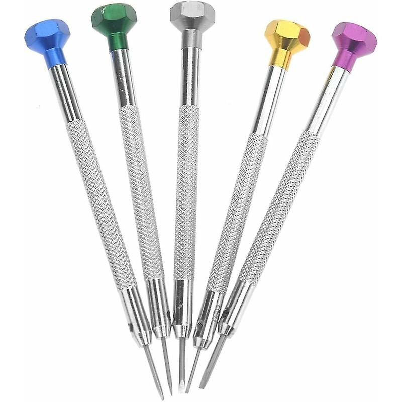 5 Precision Screwdrivers - Slotted Flat Blade - Watchmaker Repair Tools - 0.8-1.6mm