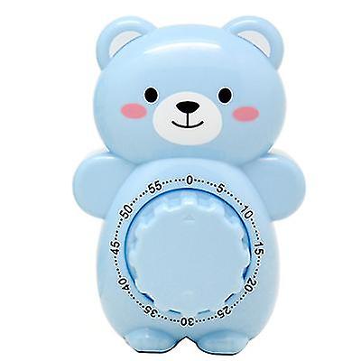 Blue Bear Shape Timer, Learning Time Reminder, Kitchen Baking Mechanical Timer Az17904