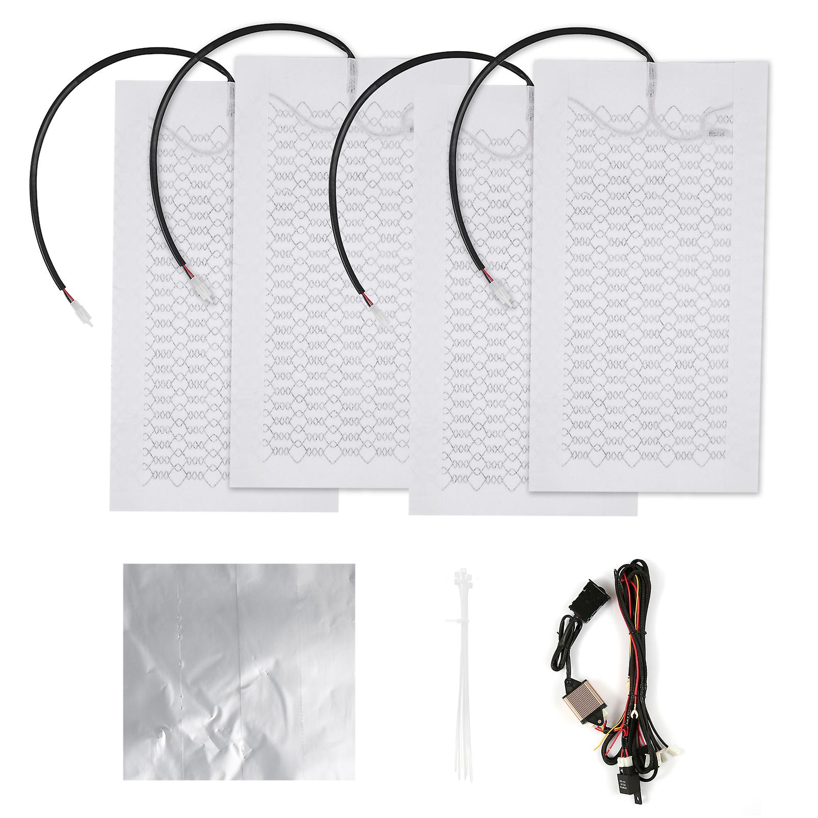 12v karbonfiber setevarmer kit for 2 seter