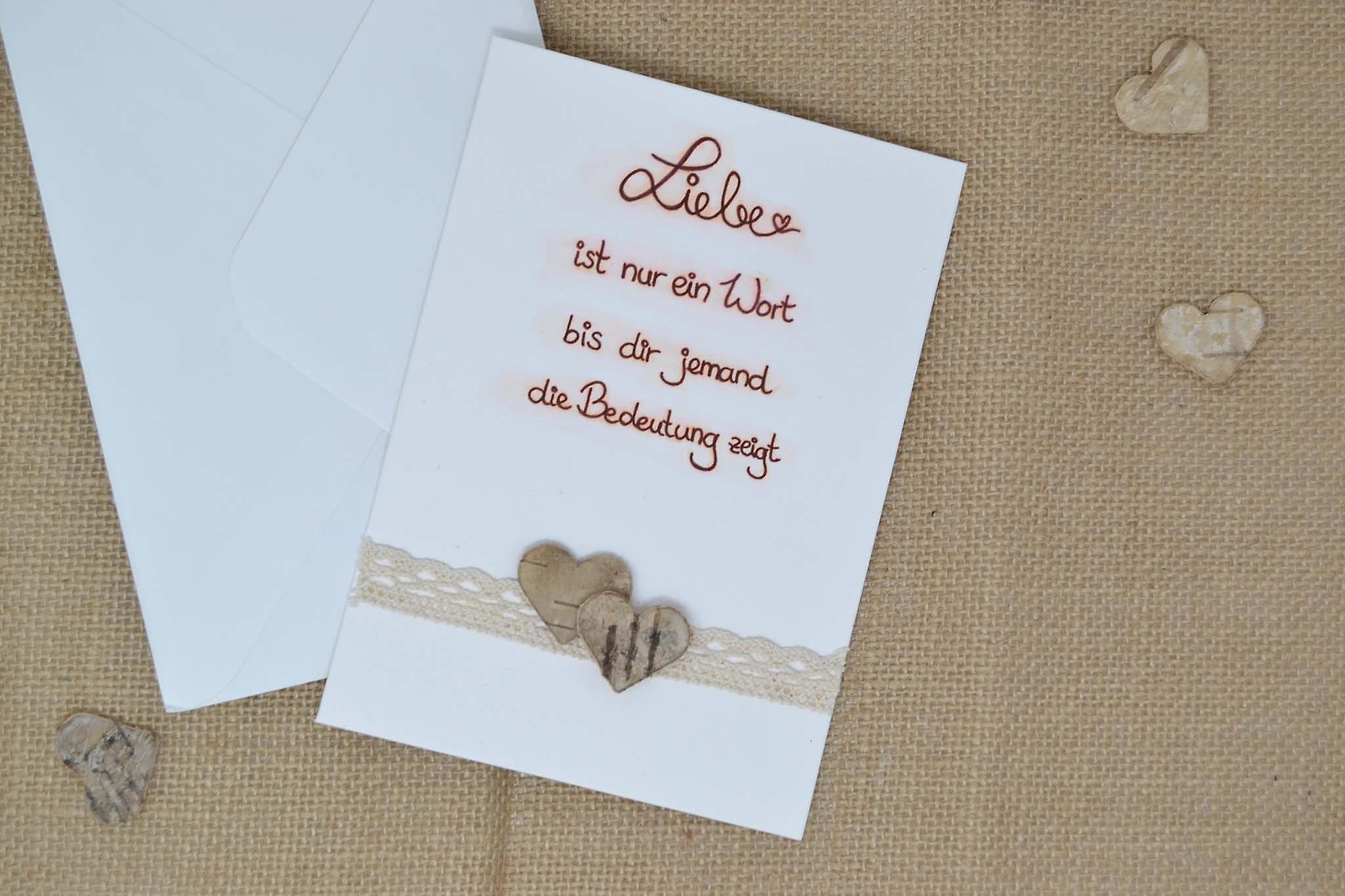 Gift Card Valentine's Card "Love" Handmade