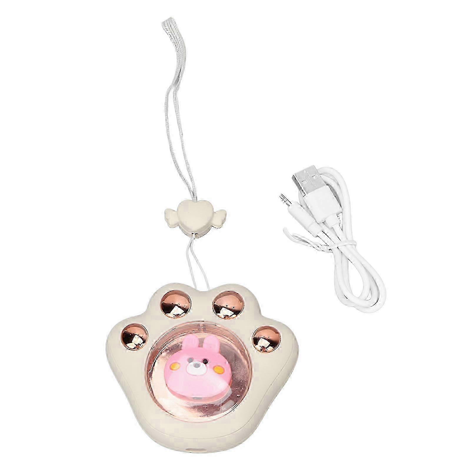 充電式ハンドウォーマー3ギア漫画猫爪高速暖房ナイトライト電気ハンドヒーターキャンプ用冬ベージュ