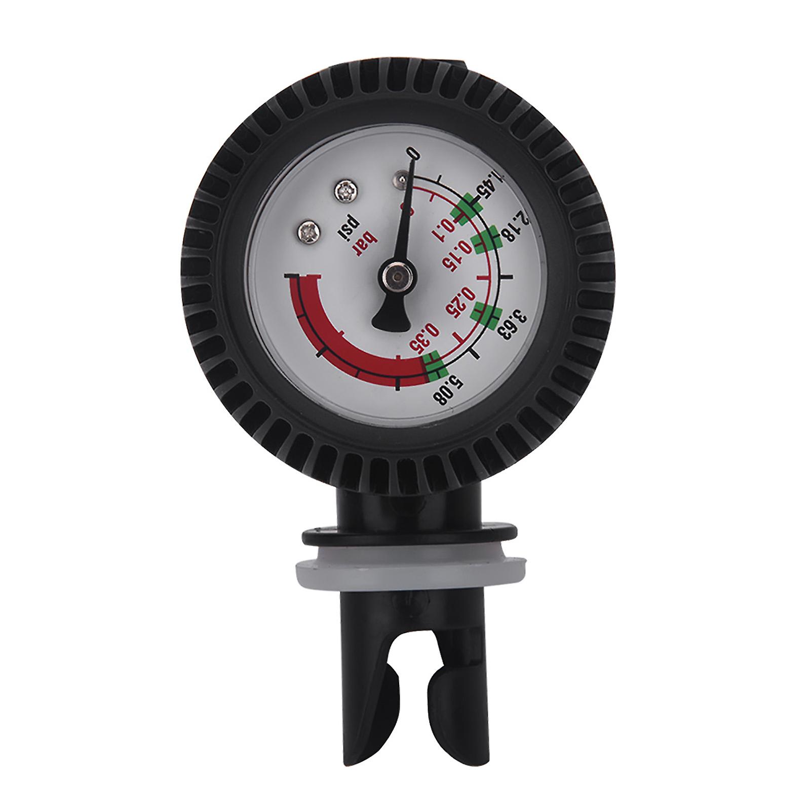 Nylon Air Pressure Gauge for Inflatable Boat, Barometer for Kayak, Raft, Black