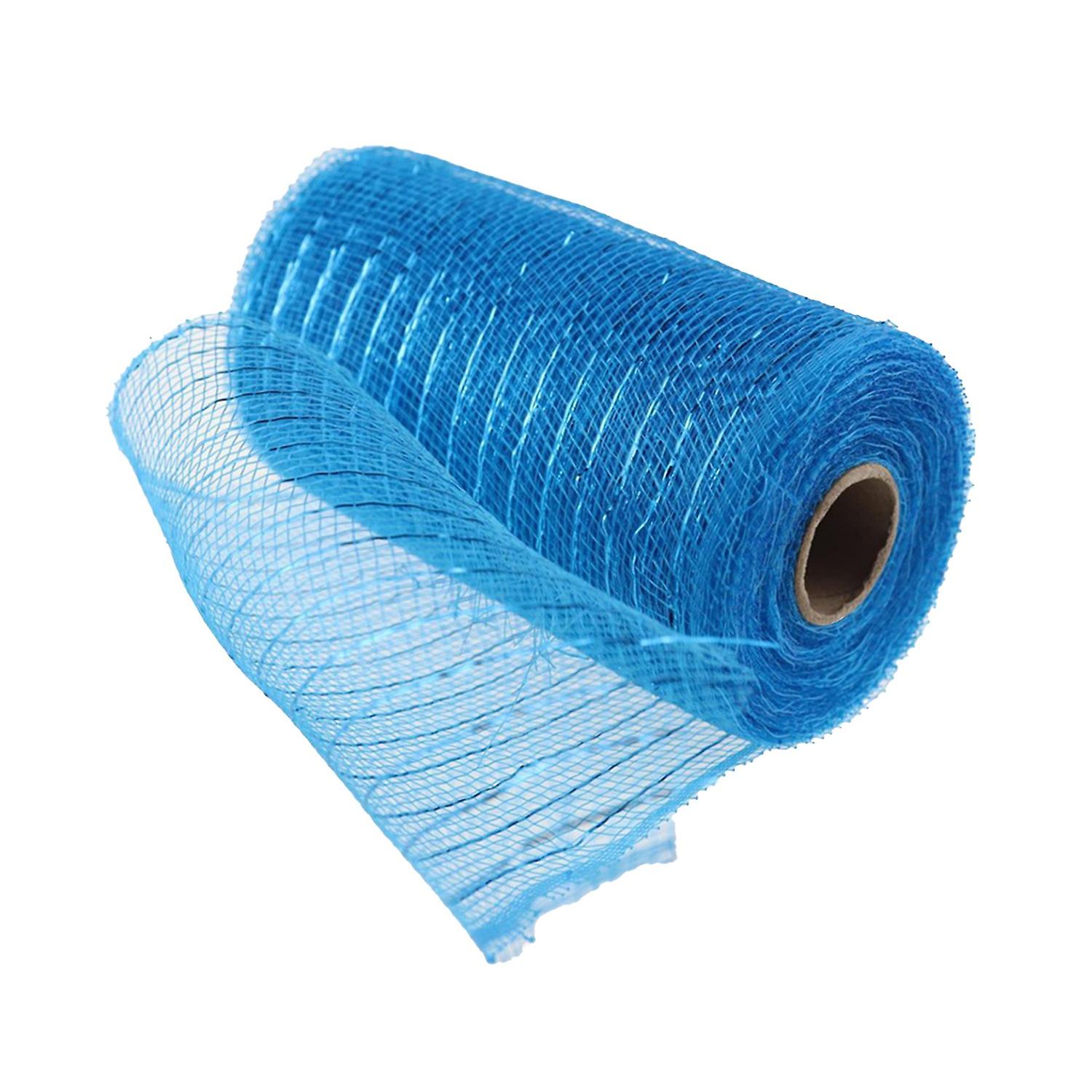 1 Roll Decorative Mesh Eco-friendly High Toughness Net Yarn Christmas Poly Mesh Ribbon Metallic Stri