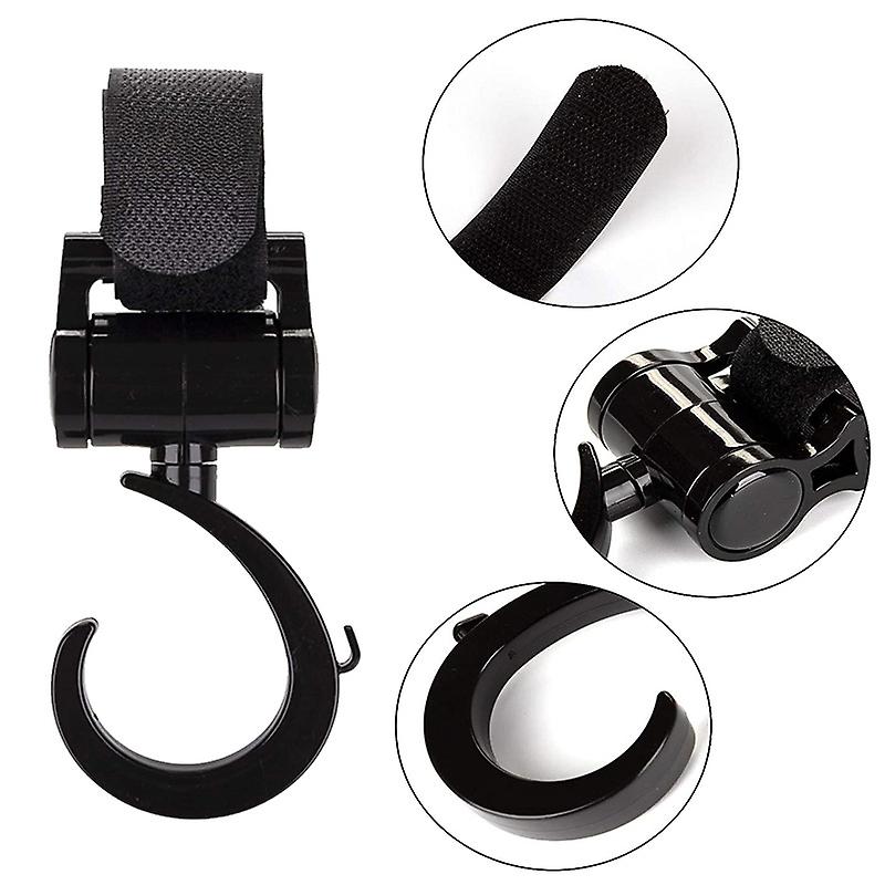4Pcs Universal 360 Degree Rotation Stroller Hook