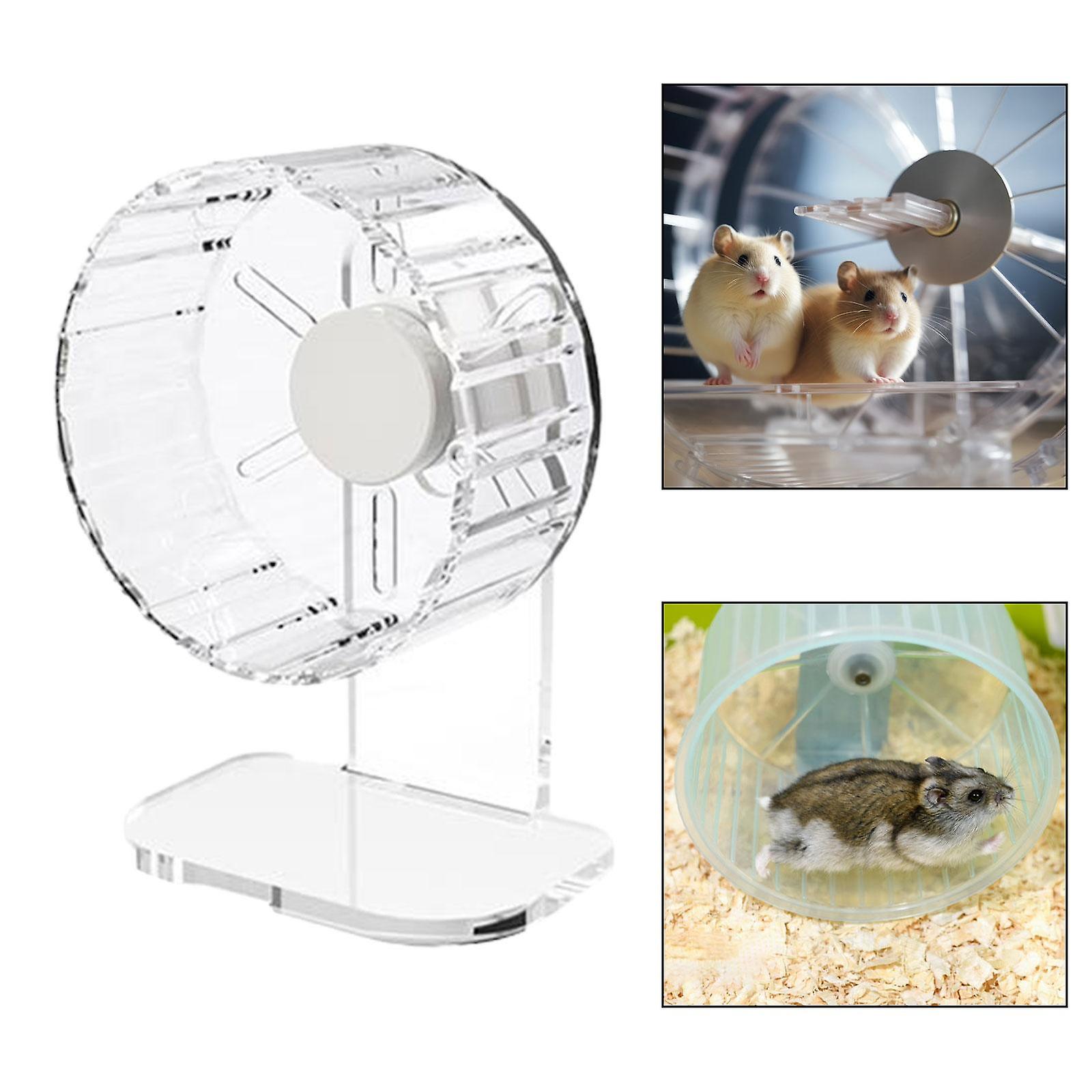 Hamster Exercise Wheel, Exercise Flying Runner Cage Accessory with Adjustable Stand, Running Wheel for Rat Squirrel Hedgehogs