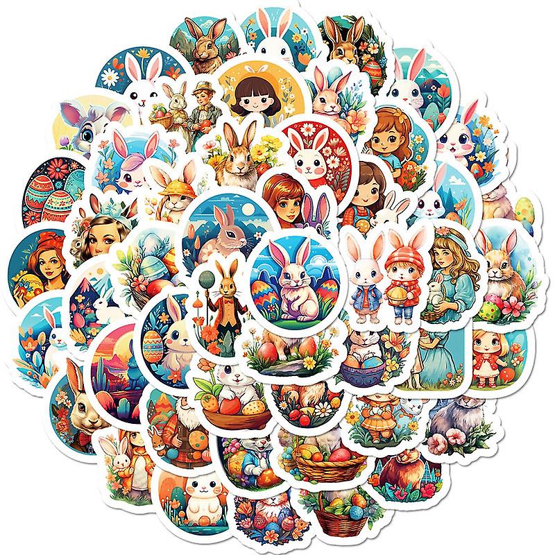 100 Pcs Easter Stickers Easter Vinyl Waterproof Decorative Stickers