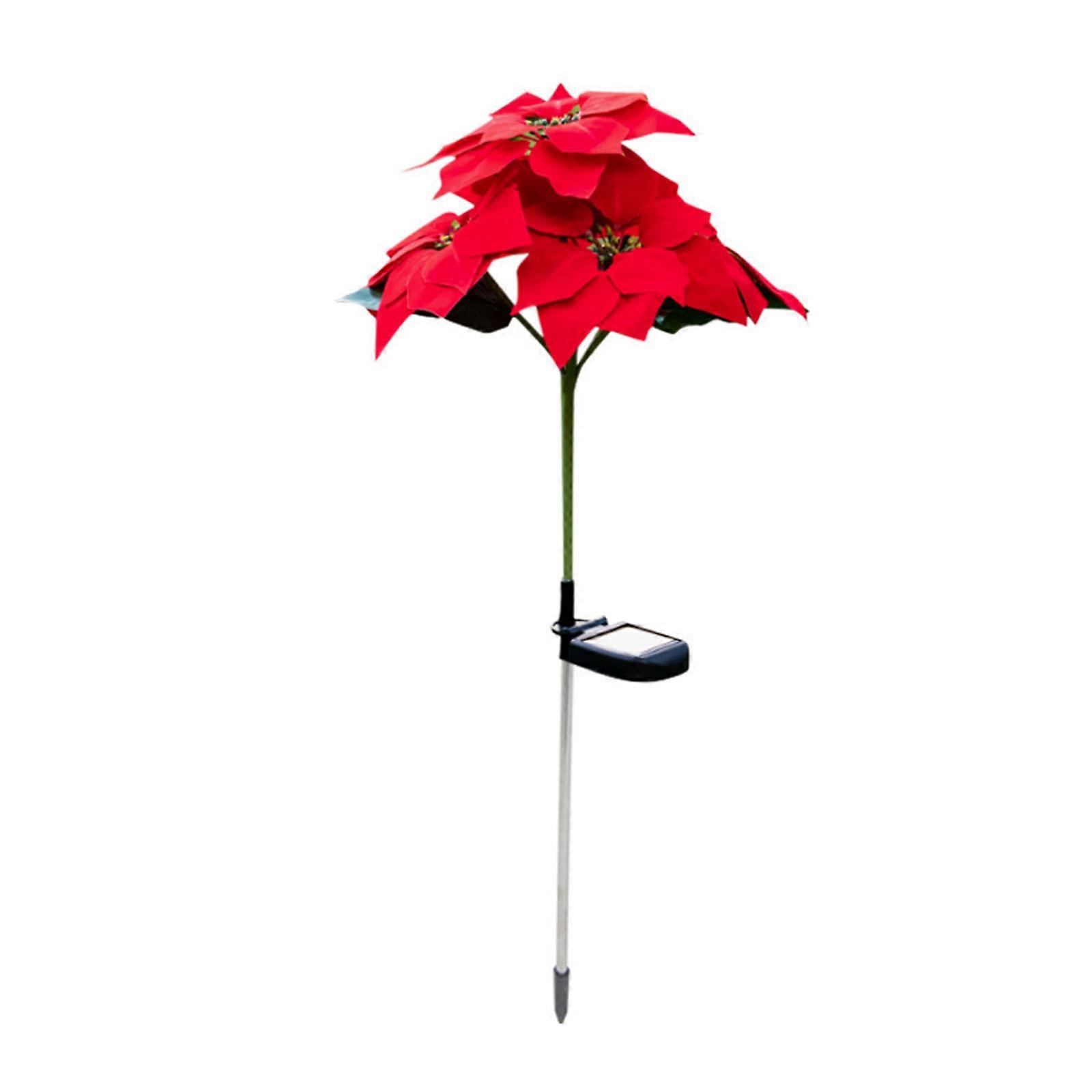 GPB Solar Lawn Stake Lights 5LED White Light Garden Lamp LED Solar Christmas Flower Lights Christmas Holiday Decoration