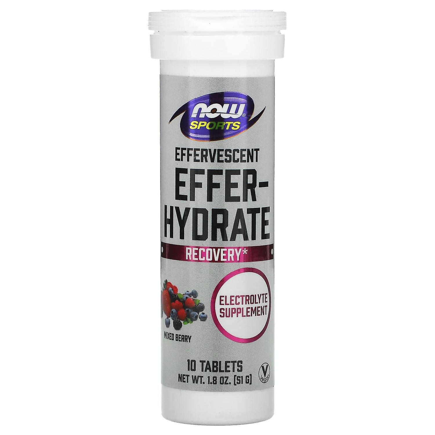 NOW Foods, , Effer-Hydrate, Mixed Berry, 10 Tablets, 1.8 oz (51 g)