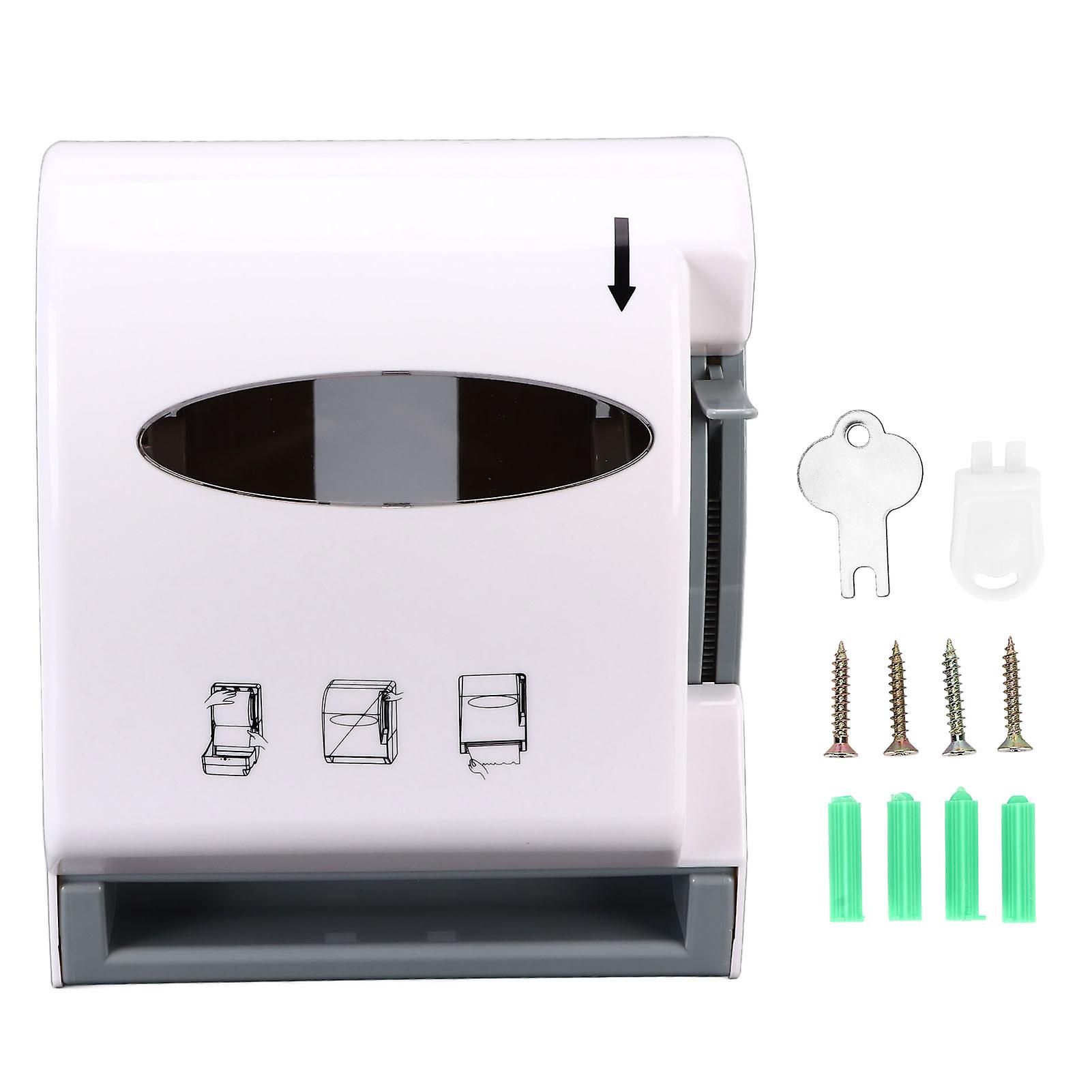 Effortless Kitchen And Bathroom Paper Towel Management, Wall-Mounted Paper Towel Dispenser With Transparent Observation Window For Easy Refill