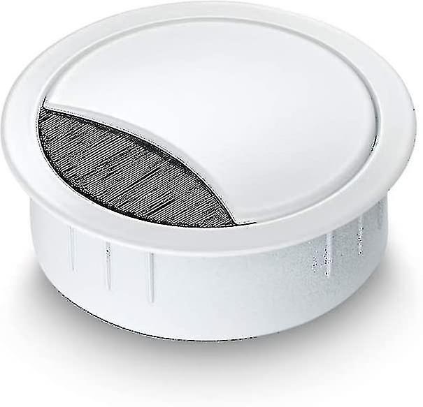 Cable Socket, Stainless Steel, Painted White 60mm, For Multiple Cables, Brush Seal And Removable Cov