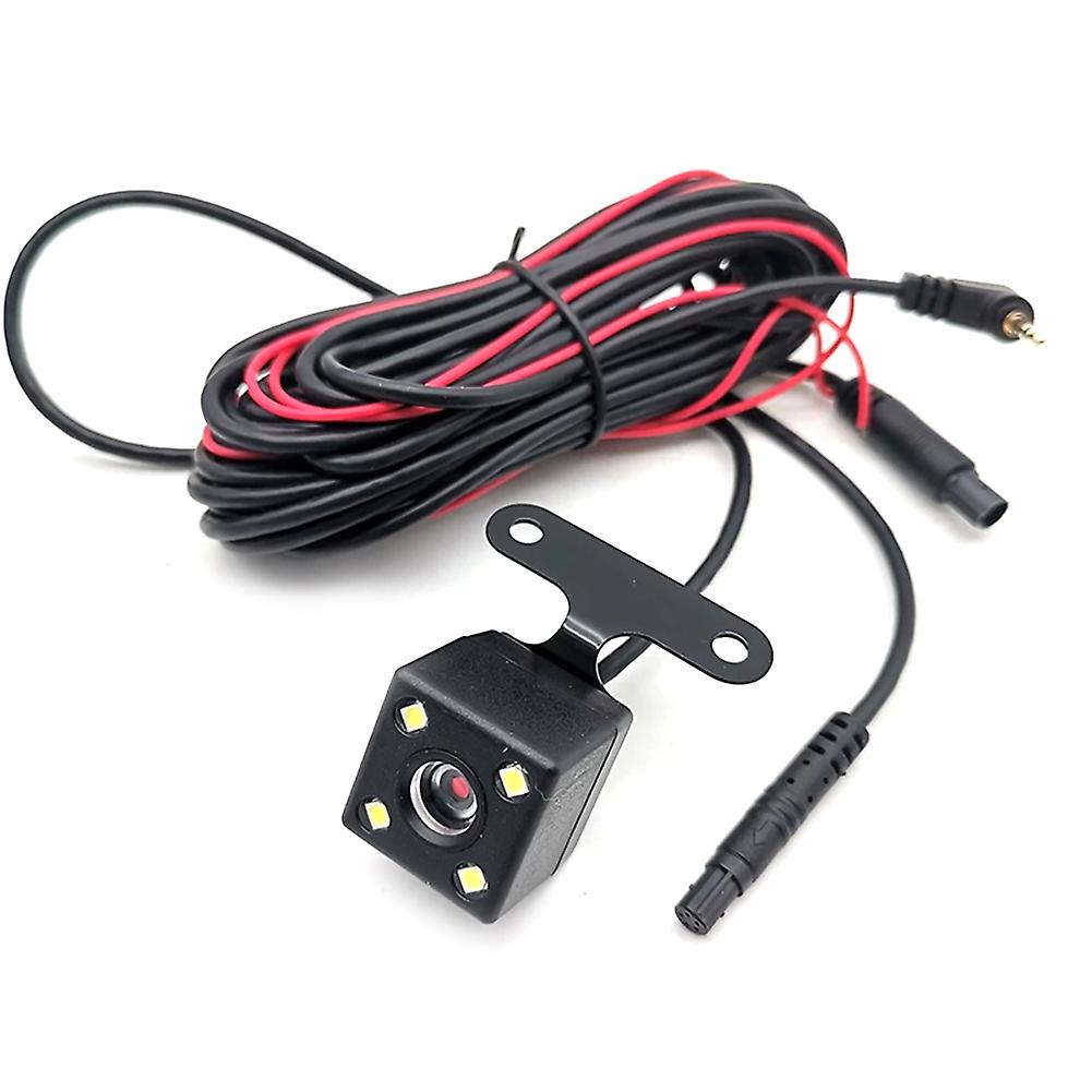 Car HD Rear View Camera 4 LED Night Vision Reversing Auto Parking Monitor with 5 Pin Extension Cable for Car DVR Dashcam Camera