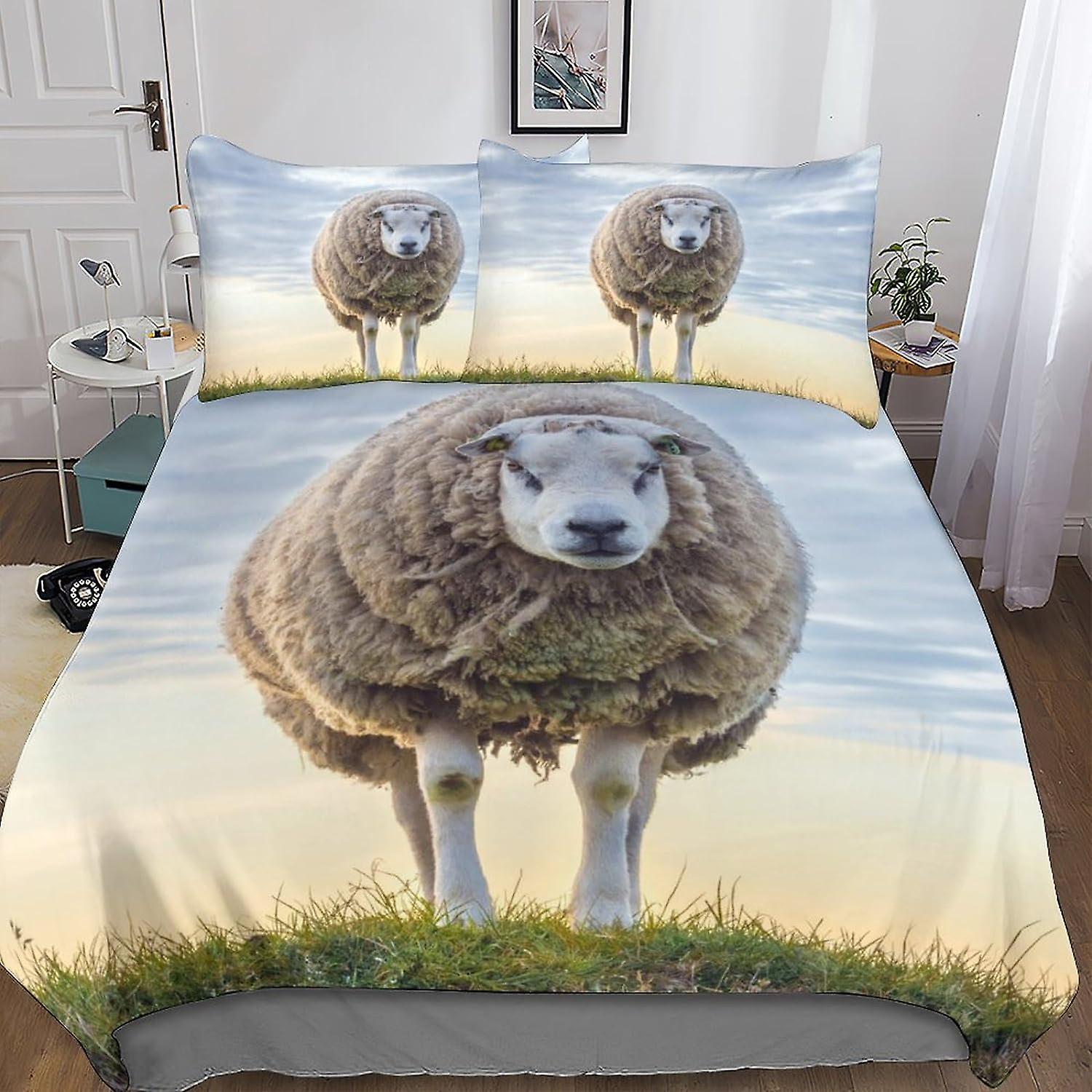 Pecora 3D Cover Set per Bambini Ragazzi Adolescenti Copripiumino