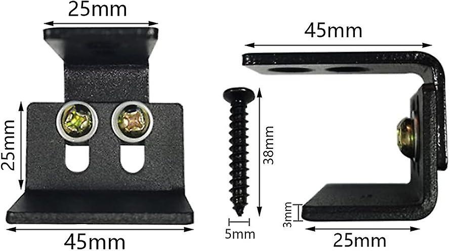 Interior Sliding Door 2 Pieces Sliding Door Guide Bottom Wall Mounted Hardware Floor Guide Double Sl