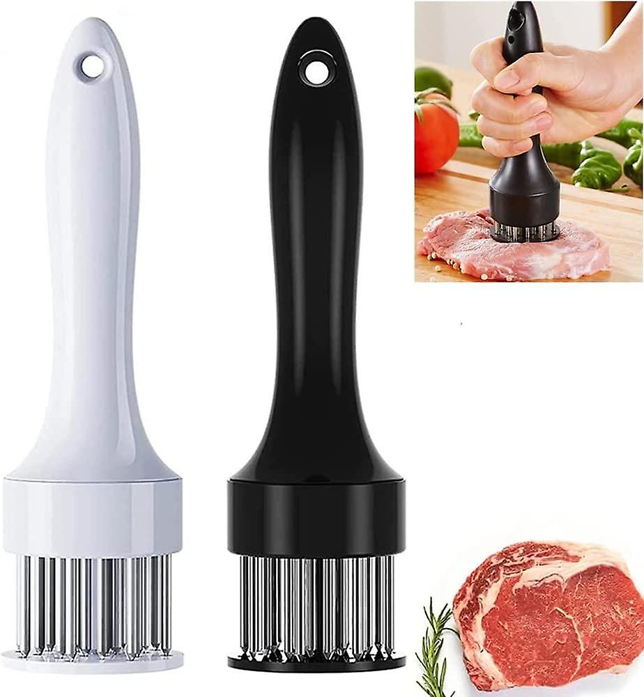 2 Pack Meat Tenderizer Tool, 21 Stainless Steel Needle Meat Mallet Sturdy & Sharp