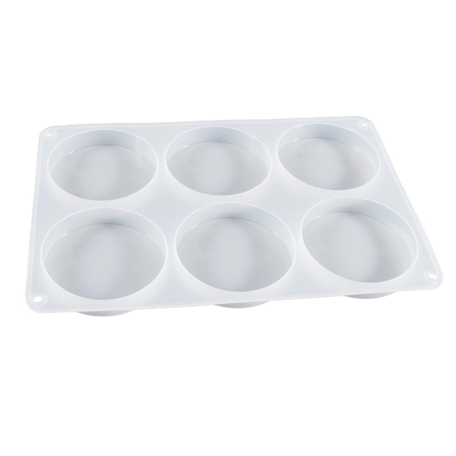 Silicone Resin Molds for Epoxy Large Round Mold with 6 Cavities Deep Epoxy Resin Casting Mold for Coasters DIY Crafts Wood Inlays Baking