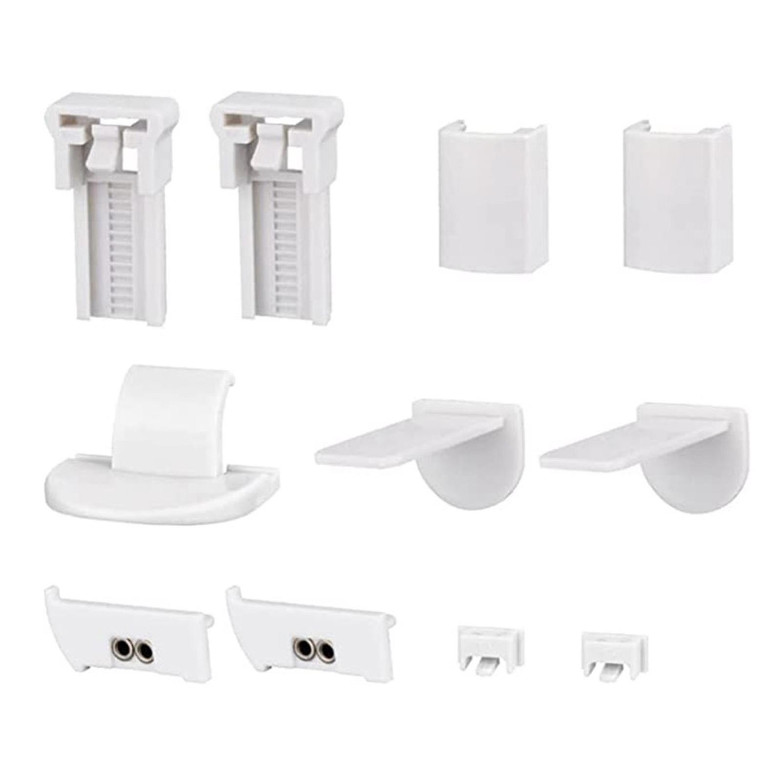 2 套 20mm 褶皱百叶窗更换零件套装 夹子支架附件 褶皱夹支架配件 带插头的夹子支架 用于褶皱百叶窗