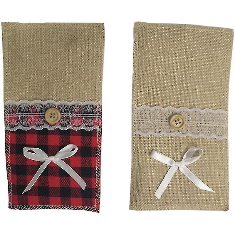 2pcs Christmas Tableware Holder