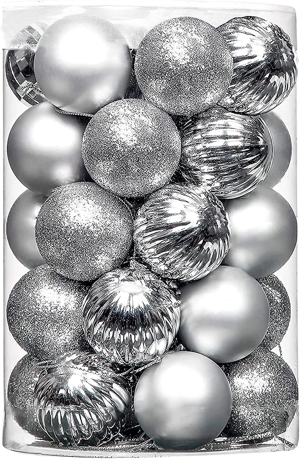 Weihnachtskugel Ornamente - 34 Stück Bruchsichere PlastikWeihnachtskugeln